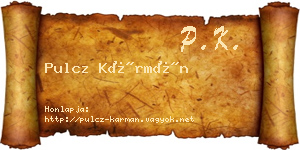 Pulcz Kármán névjegykártya